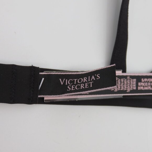 Victorias Secret Women Small Black Mesh Plunge Bralette Nylon Style 24492967 NEW - Picture 11 of 16